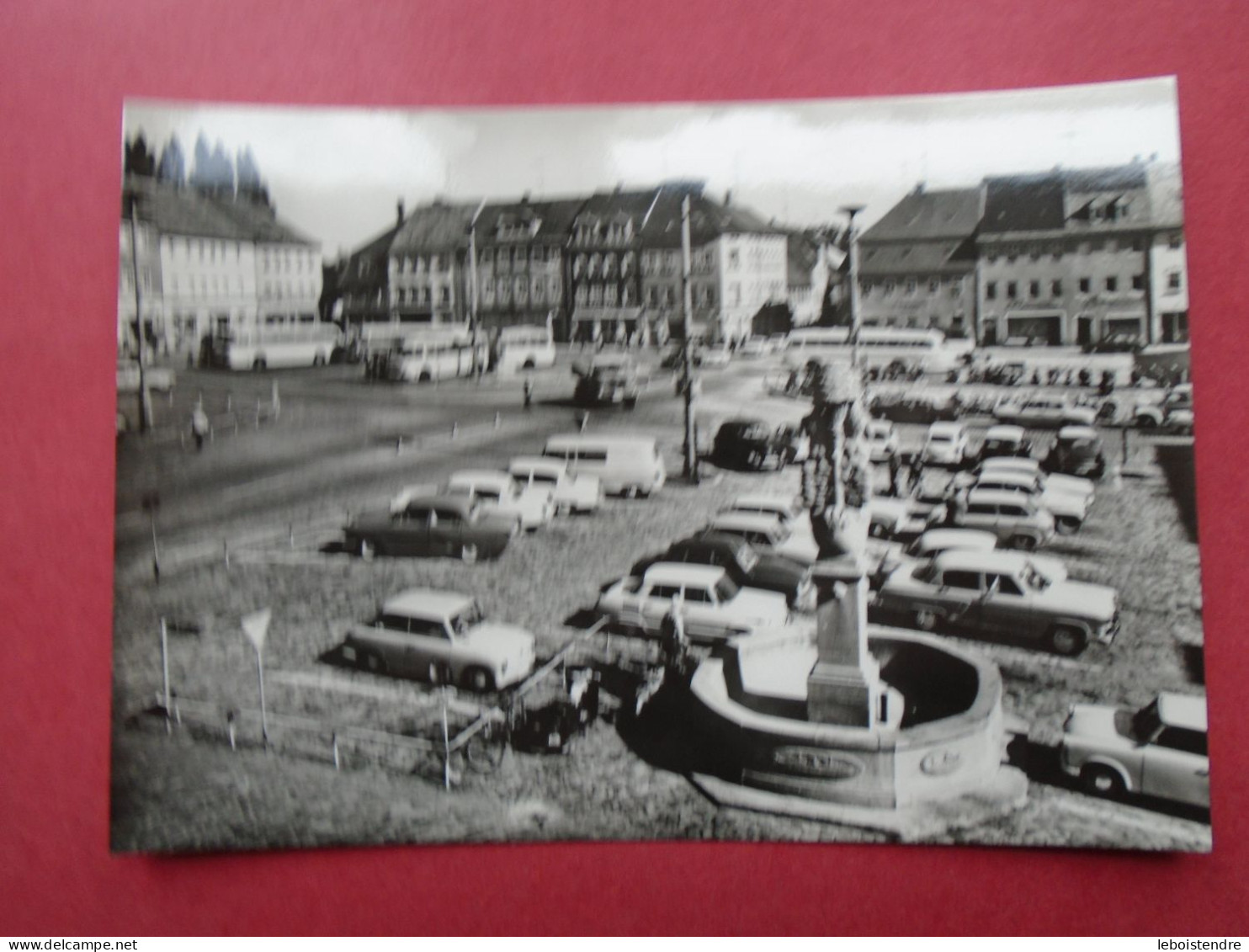 CPSM PHOTO GLACEE  BISCHOFSWERDA  MARKT  VOITURES  NON VOYAGEE - Bischofswerda