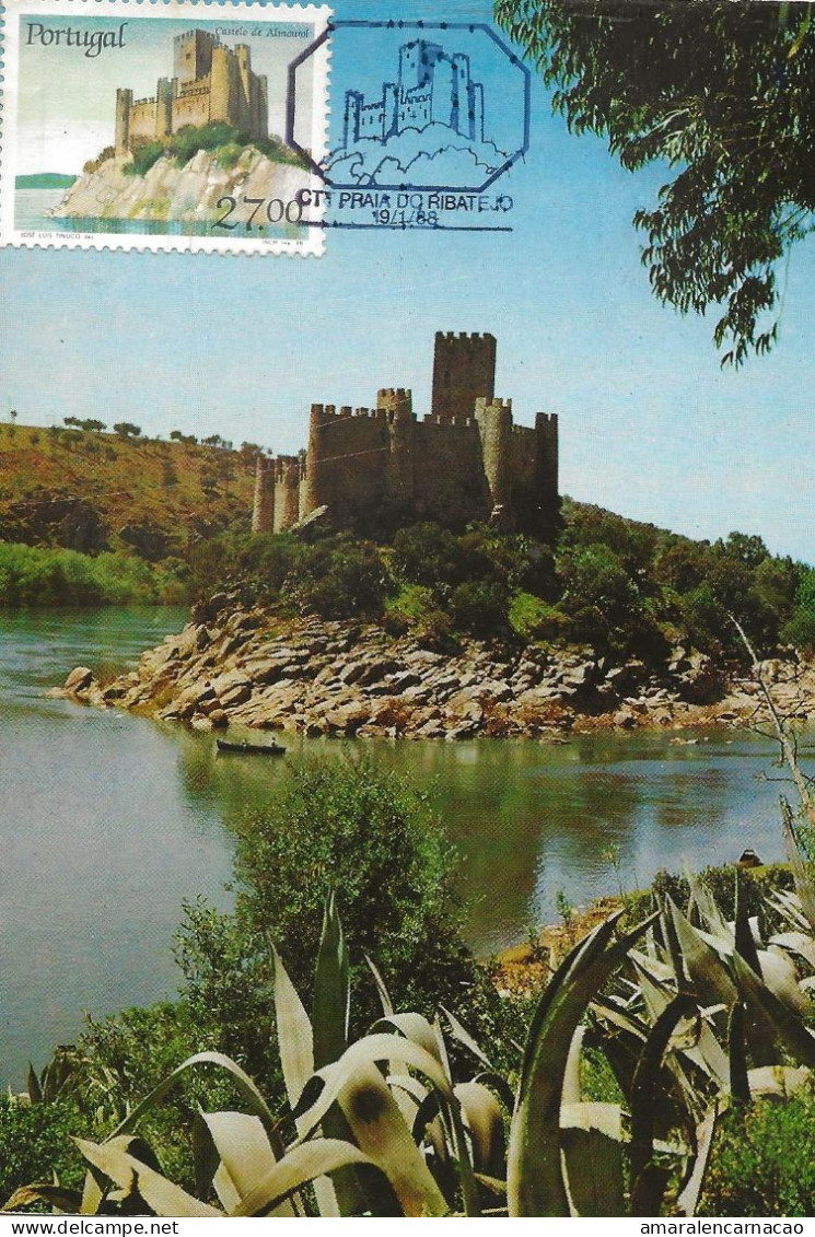 CARTE MAXIMUM - MAXIMUM CARD - CARTOLINA MAXIMA - MAXICARD -  MAXIMUM KARTE - PORTUGAL - CHATEAUX - ALMOUROL - Châteaux