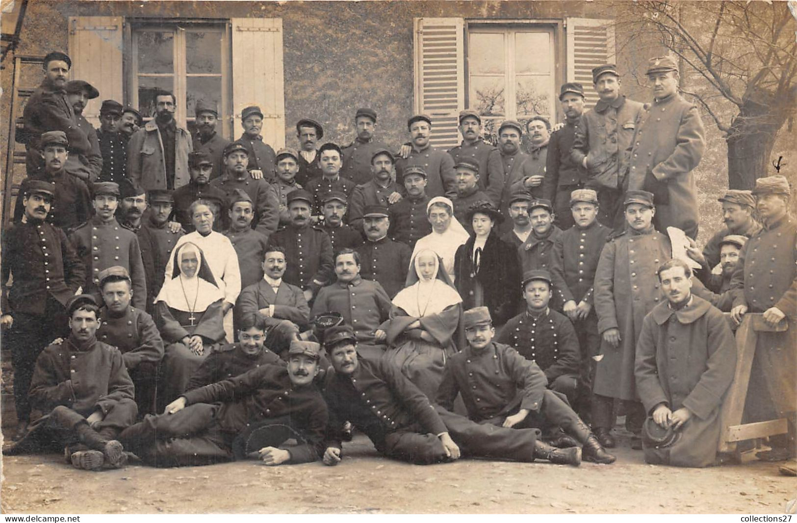 81-CASTRES-CARTE-PHOTO MILITIARE SOUVENIR DU COUVENT BLEU - Castres