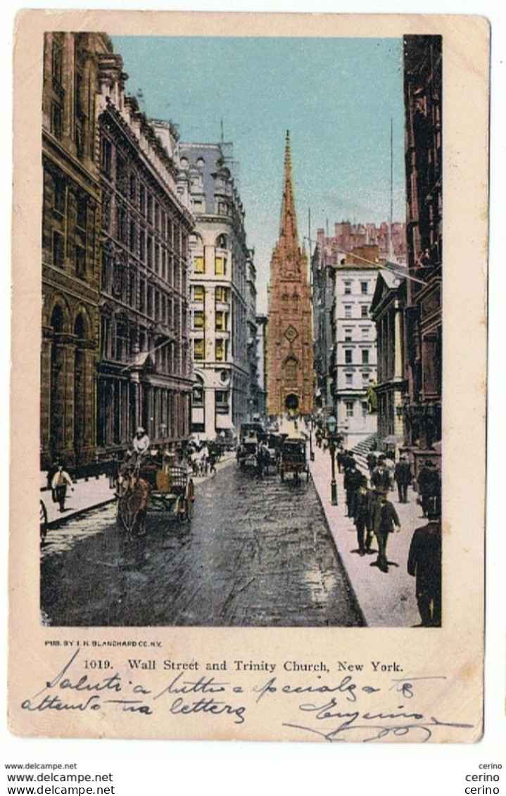 NEW  YORK:  WALL  STREET  AND  TRINITY  CHURCH  -  TO  AUSTRIA -  FP - Wall Street