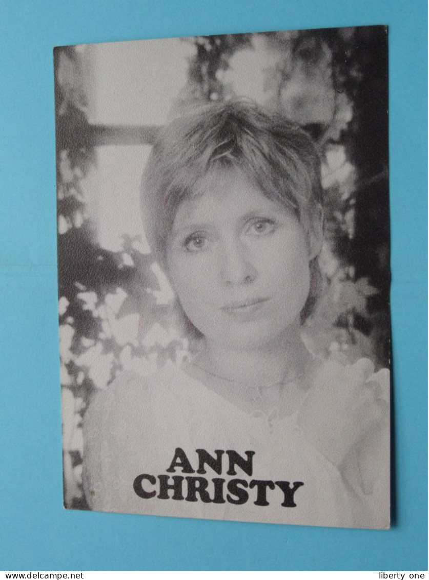 ANN CHRISTY () Anno 19?? ( Zie / Voir Scans ) Publikaart > Blanco Rug ! - Cantanti E Musicisti