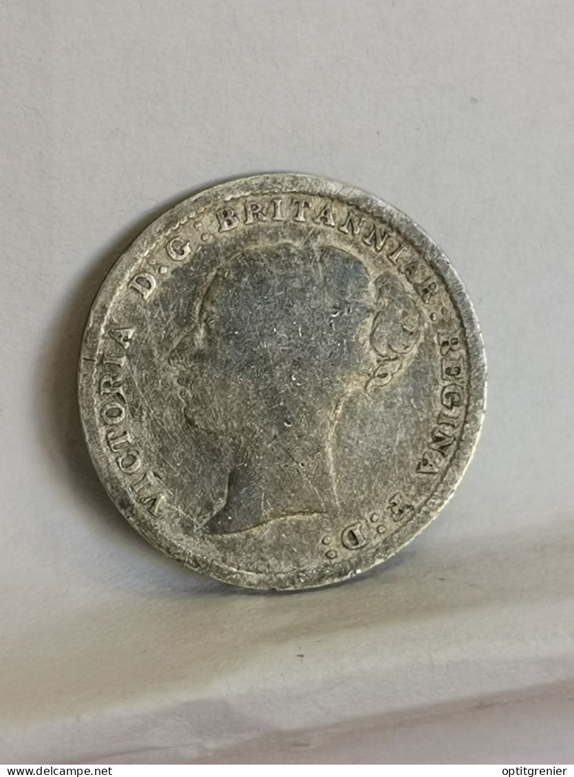 3 PENCE ARGENT 1881 VICTORIA YOUNG HEAD GRANDE BRETAGNE / GREAT BRITAIN SILVER - F. 3 Pence