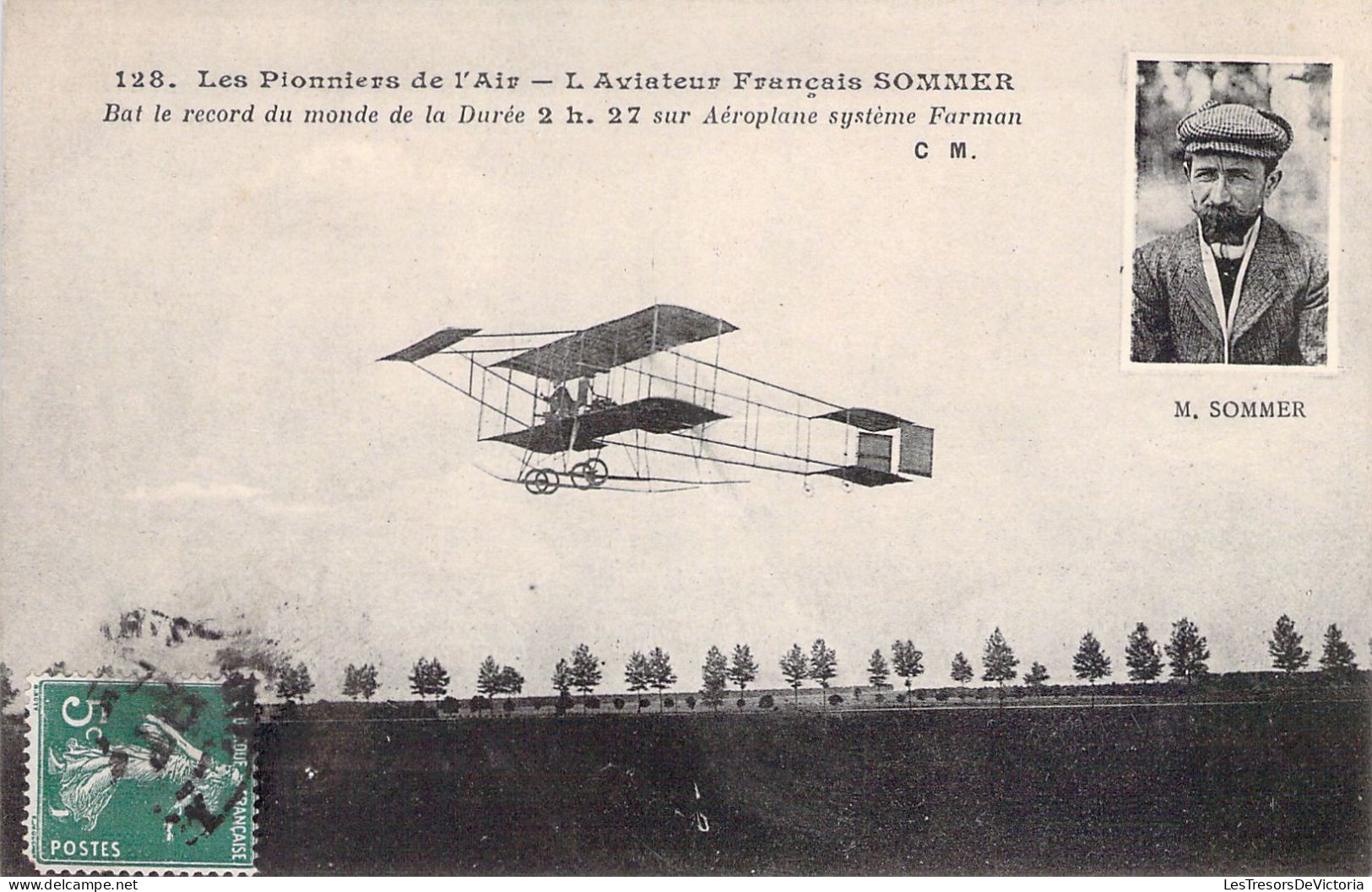 AVIATEUR - Les Pionniers De L'air - L'aviateur Français SOMMER - Carte Postale Ancienne - Aviateurs