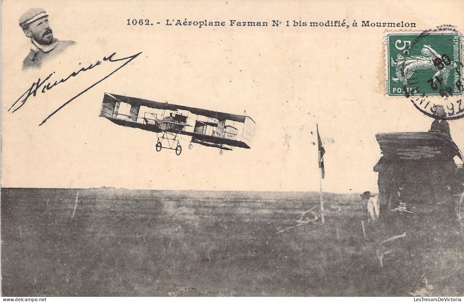 AVIATEUR - Aéroplane Farman N°1 Bis Modifié à Mourmelon - Carte Postale Ancienne - ....-1914: Precursori