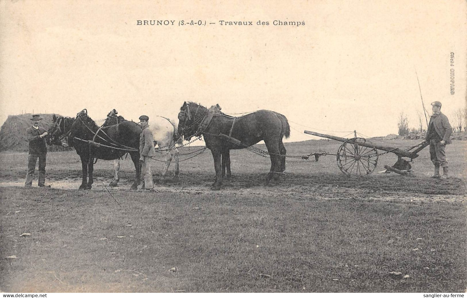 CPA 91 BRUNOY / TRAVAUX DES CHAMPS / SCENE D'AGRICULTURE - Brunoy