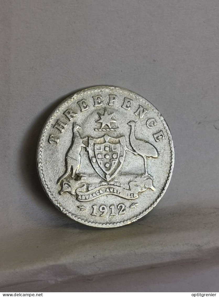 3 PENCE ARGENT 1912 GEORGE V AUSTRALIE / AUSTRALIA SILVER - Threepence