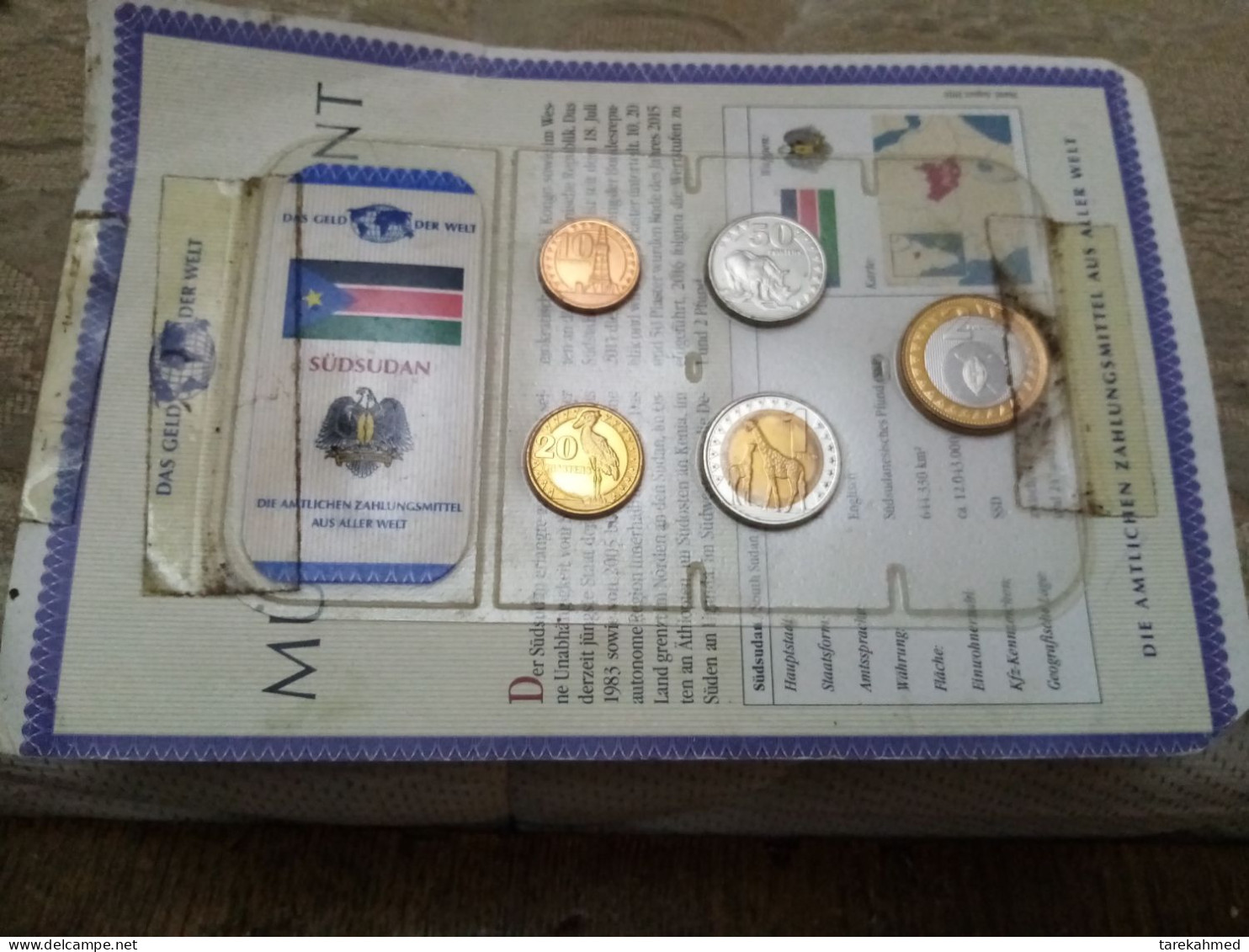 Sudan South - Set Of 5 Coins (10 , 20 , 50 Piastres 1 & 2 Pounds ) 2015 UNC - South Sudan