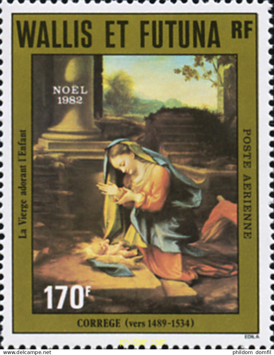 310052 MNH WALLIS Y FUTUNA 1982 NAVIDAD - PINTURAS - Usados