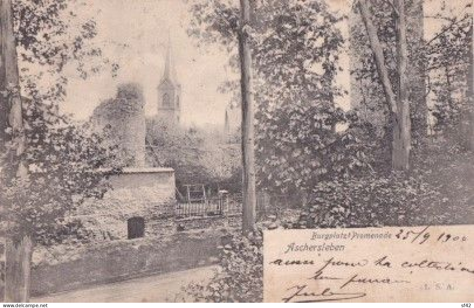 ASCHERSLEBEN                   BURGPLATZ   PROMENADE                      PRECURSEUR - Aschersleben