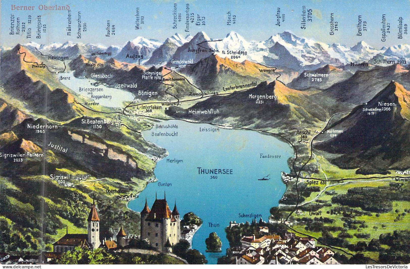 SUISSE - THUNERSEE - Berner Oberland - Carte Postale Ancienne - Berne