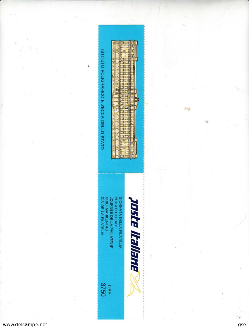 ITALIA 1992-  Sassone  15** - Giornata Filatelia - Carnets