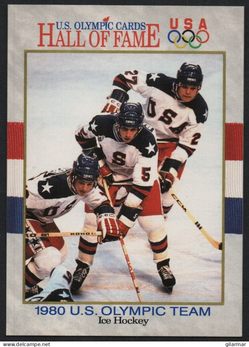 UNITED STATES - U.S. OLYMPIC CARDS HALL OF FAME - ICE HOCKEY - 1980 U.S. OLYMPIC TEAM - # 62 - Tarjetas