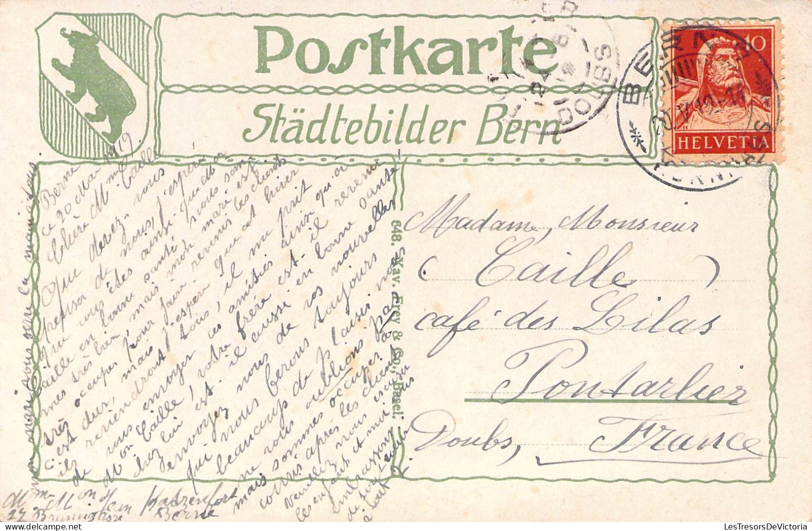 SUISSE - BERN - Aarepartie Mit Munster ( Schwellenmattli ) - Carte Postale Ancienne - Berne