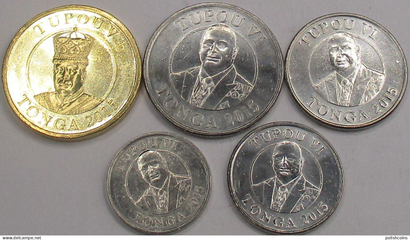 TONGA Different Years Set 5 Coins UNC #btran - Tonga