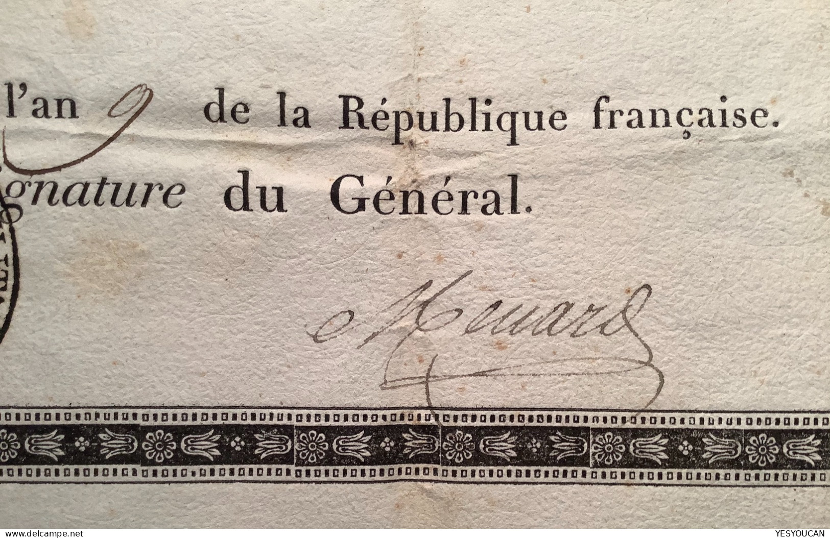 General Philippe Romain Ménard(1750-1810)autographe Congé Définitif Besançon Doubs (France Empire Napoléon  Suisse Armée - Historische Dokumente