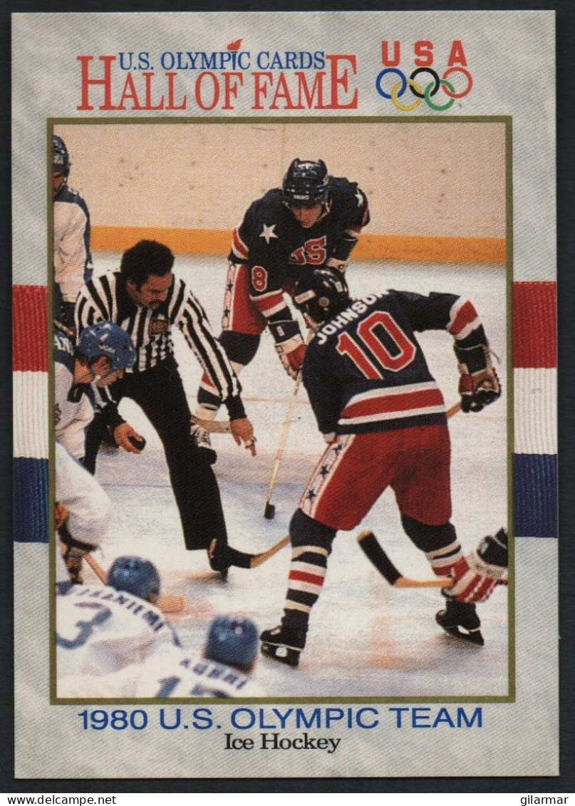 UNITED STATES - U.S. OLYMPIC CARDS HALL OF FAME - ICE HOCKEY - 1980 U.S. OLYMPIC TEAM - # 64 - Trading Cards