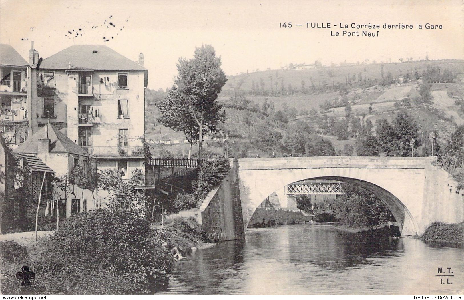 FRANCE - 19 - TULLE - La Corrèze Derrière La Gare - Le Pont Neuf - Carte Postale Ancienne - Tulle