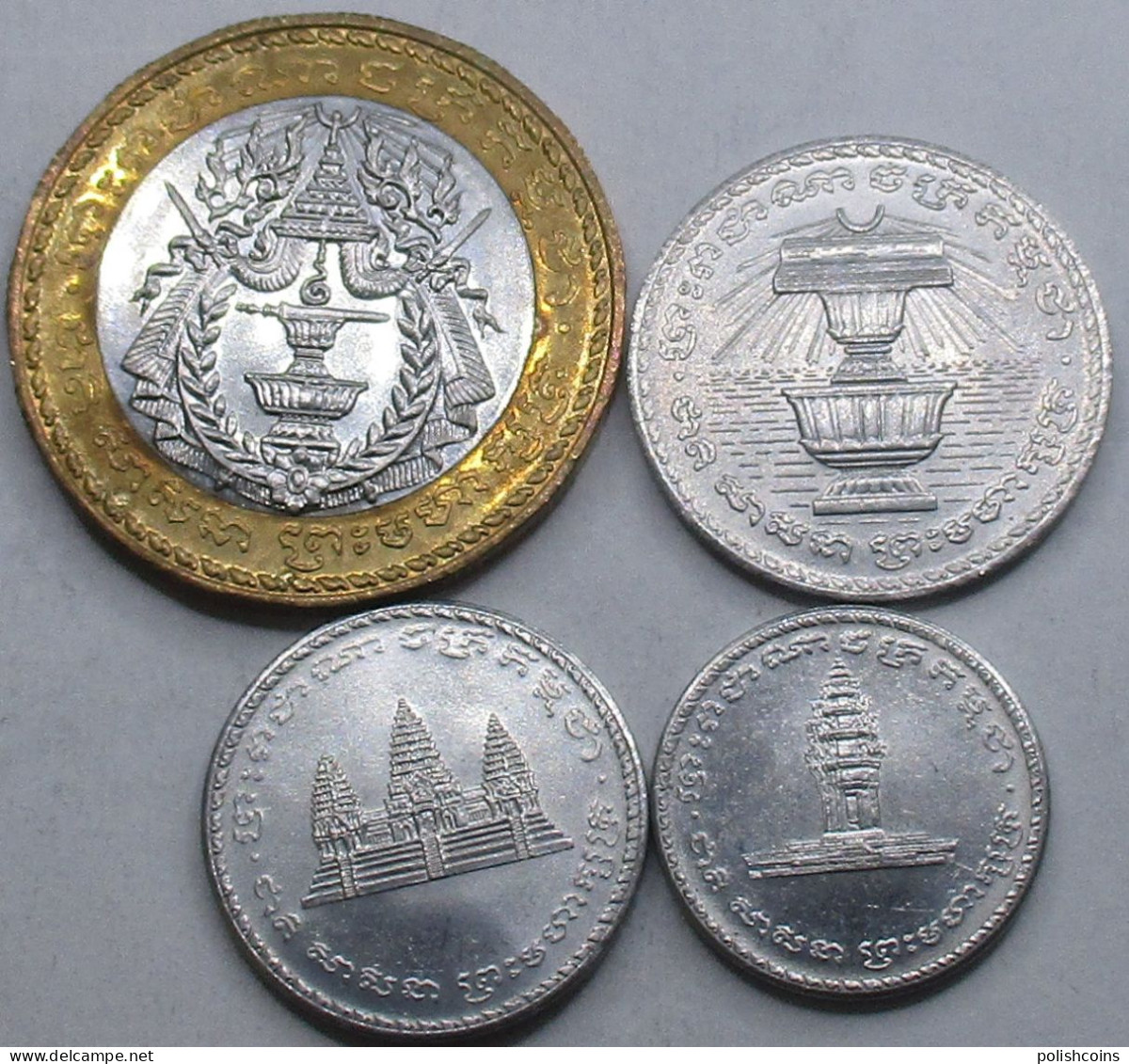 CAMBODIA Different Years Set 4 Coins UNC #btran - Camboya