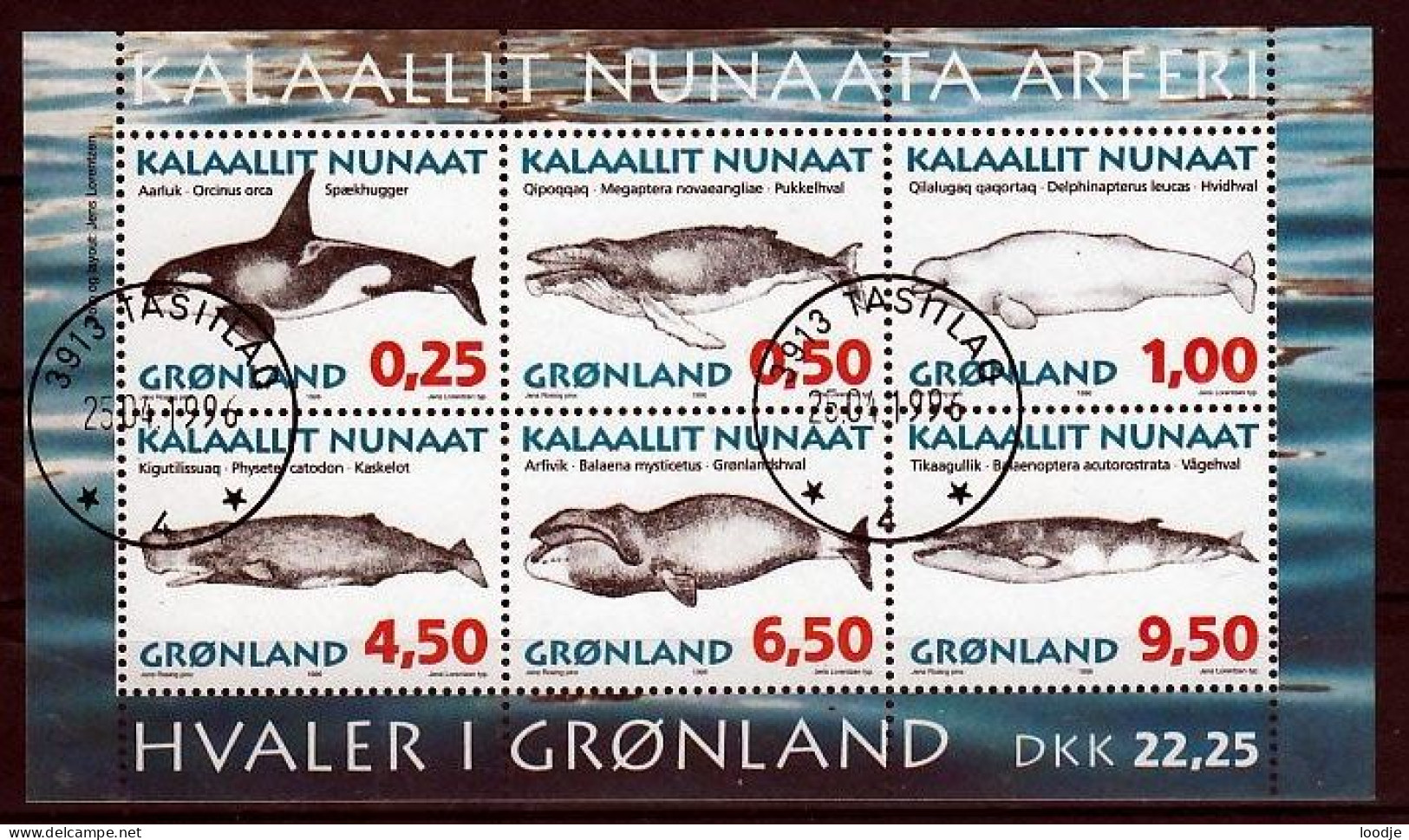 Groenland Blok Mi 10 Groenlandse Walvissen Gestempeld - Used Stamps