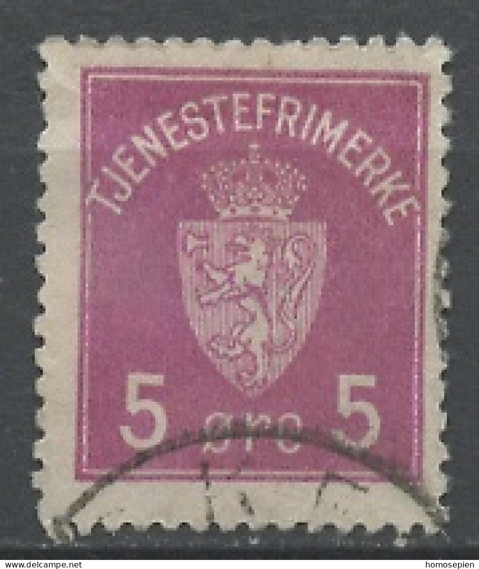 Norvège - Norway - Norwegen Service 1926 Y&T N°S1 - Michel N°D1 (o) - 5ö Armoirie - Dienstzegels