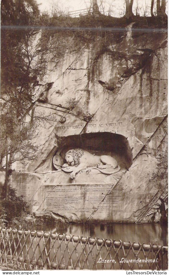 SUISSE - LUZERN - Lowendenkmal - Lion - Carte Postale Ancienne - Lucerne