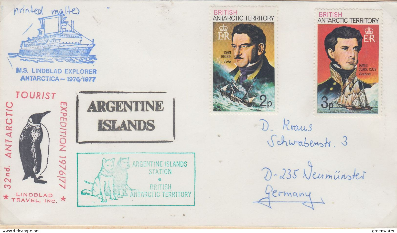 British Antarctic Territory (BAT) Ca MS Lindblad Explorer, Ca Argentine Islands(HA160B) - Lettres & Documents