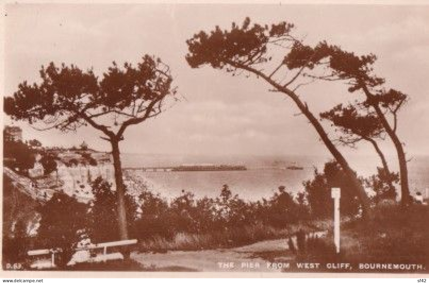 THE PIER FROM WEST CLIFF                BOURNEMOUTH - Bournemouth (from 1972)