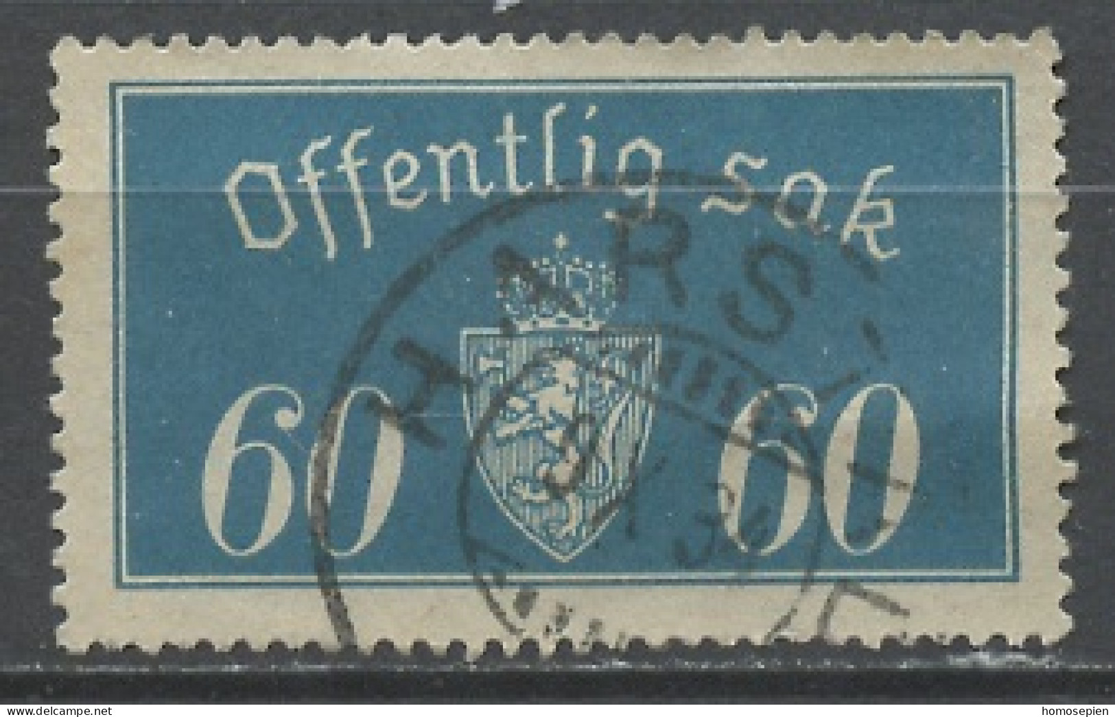 Norvège - Norway - Norwegen Service 1933-37 Y&T N°S19A - Michel N°D19 (o) - 60s  Armoirie - Dienstmarken