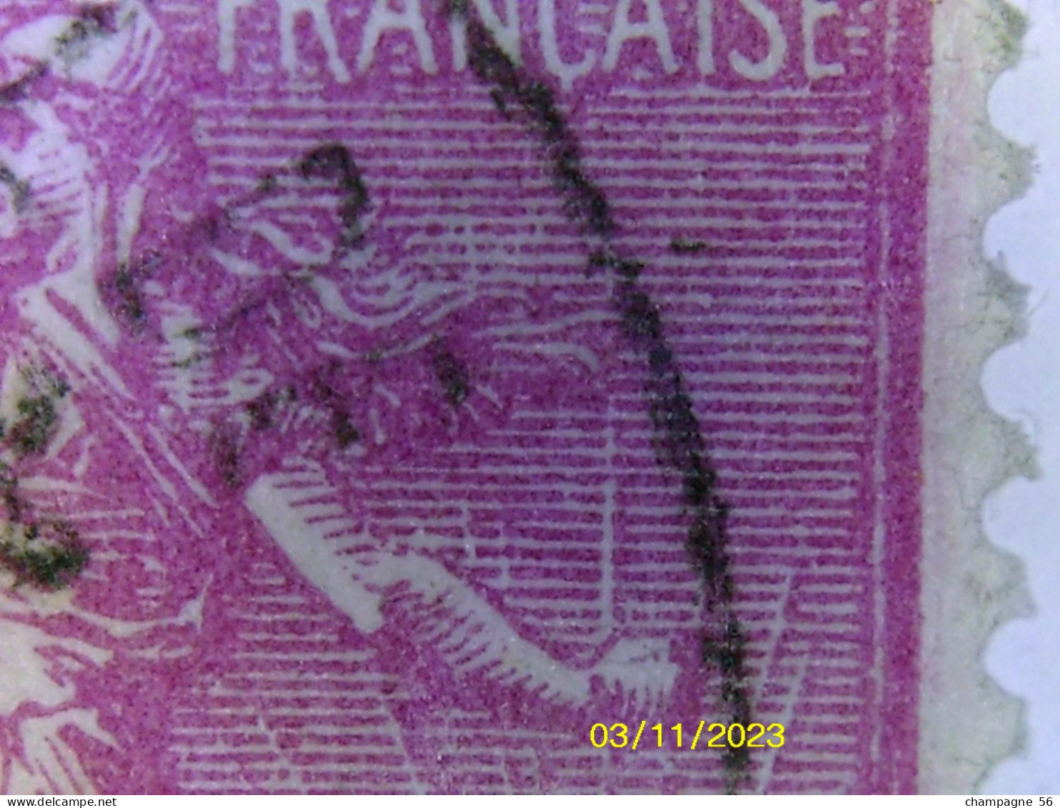 VARIETES FRANCE 1924 N° 202  SEMEUSE LIGNEE OBLITEREE