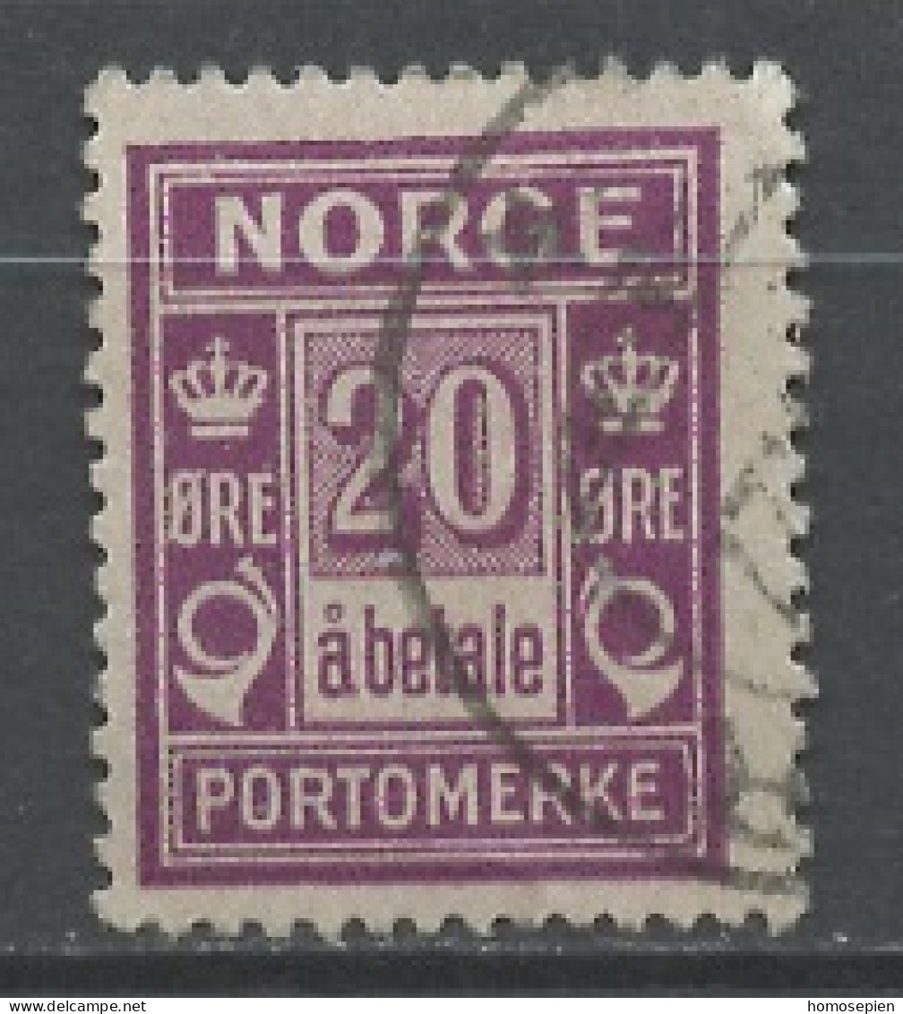 Norvège - Norway - Norwegen Taxe 1923-24 Y&T N°T9 - Michel N°P9 (o) - 20ö Chiffre - Usati