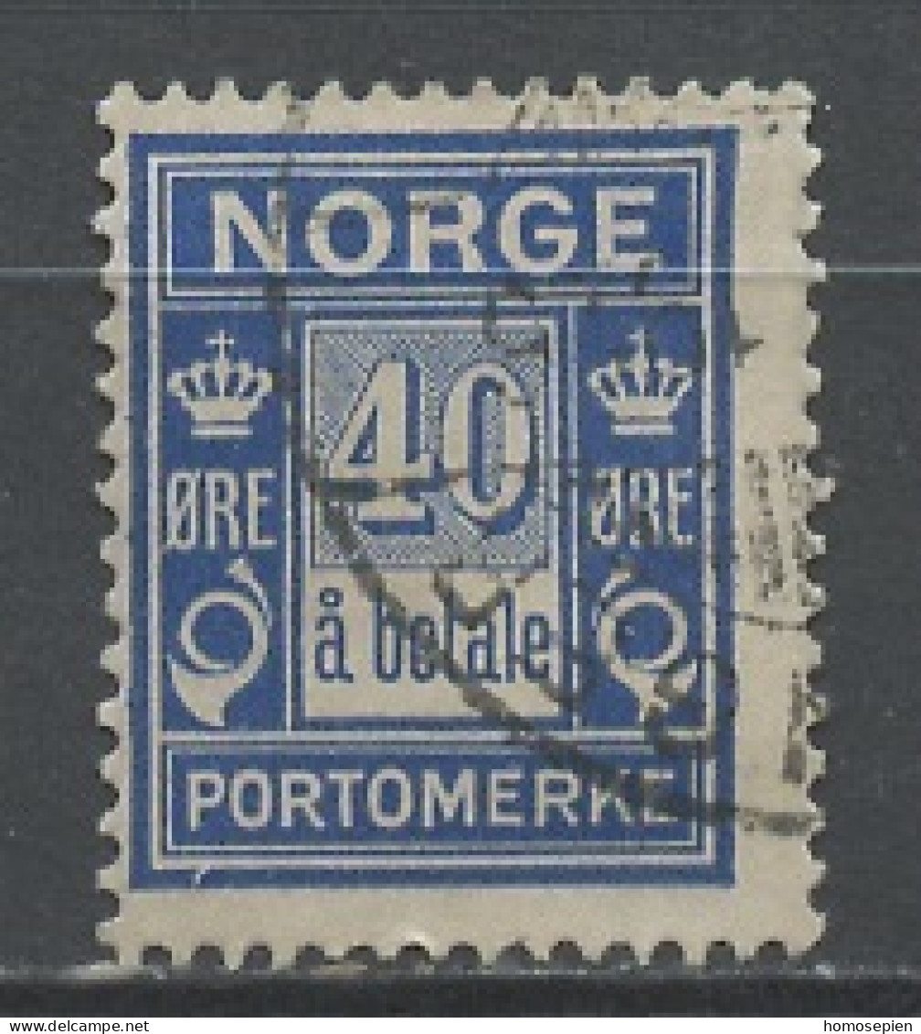 Norvège - Norway - Norwegen Taxe 1923-24 Y&T N°T10 - Michel N°P10 (o) - 40ö Chiffre - Used Stamps