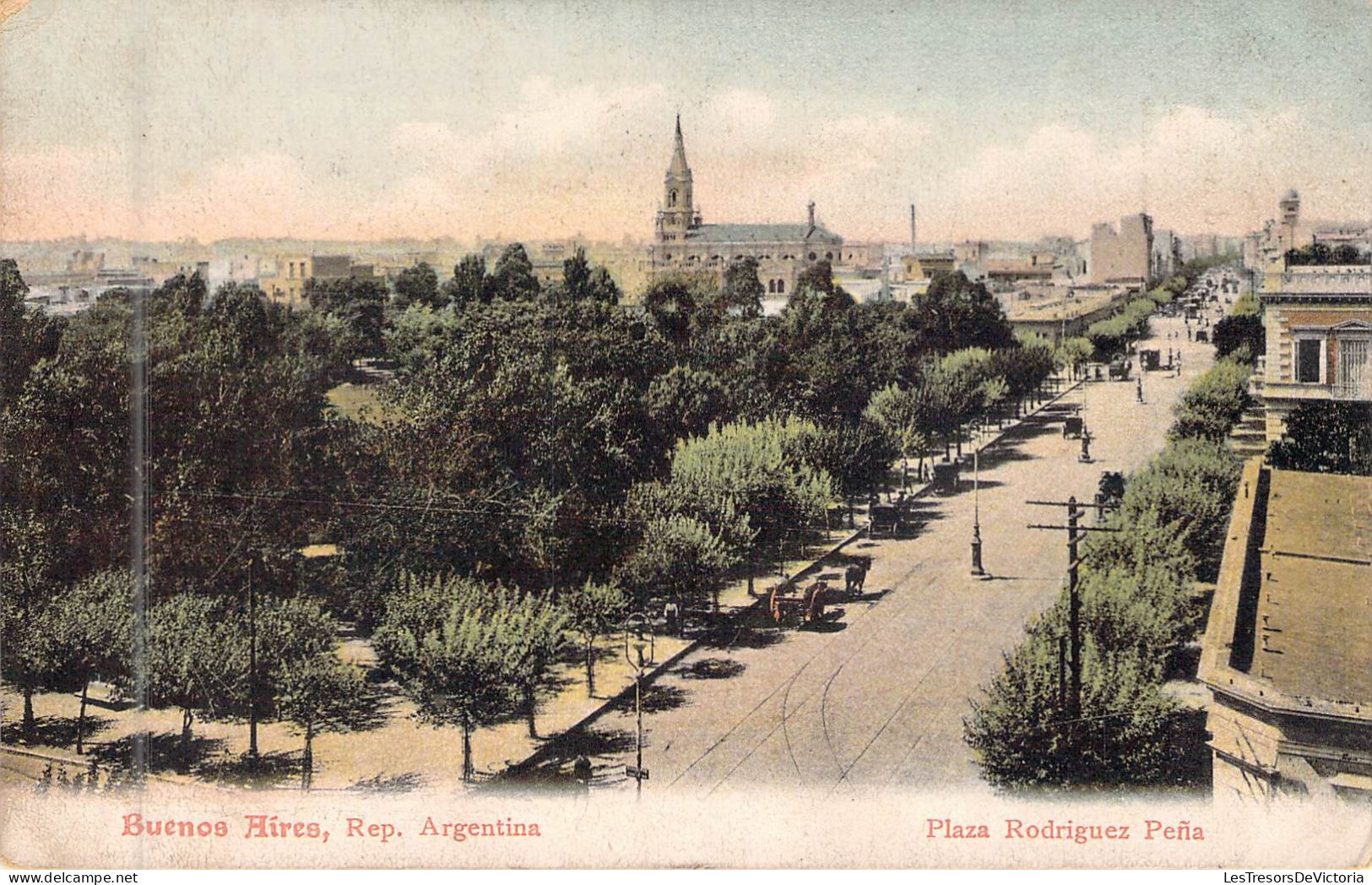 ARGENTINE - Buenos Aires - Plaza Rodriguez Pena - Editor R Bosauer - Carte Postale Ancienne - Argentinien