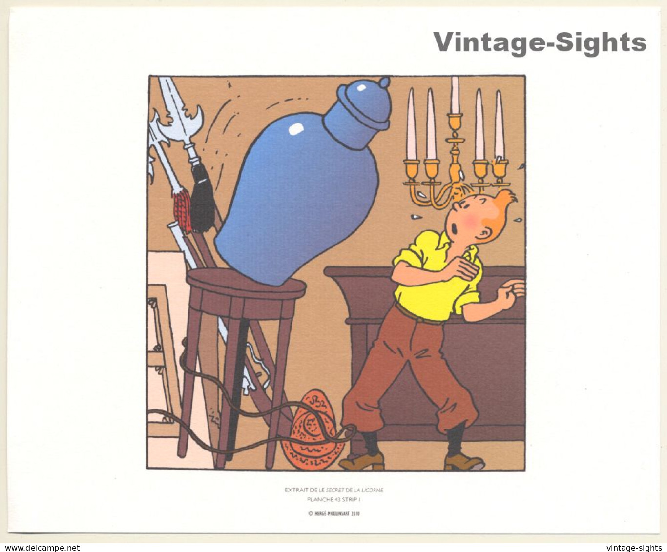 Tintin: Extrait De Le Secret De La Licorne *2 (Lithography Hergé Moulinsart 2010) - Screen Printing & Direct Lithography