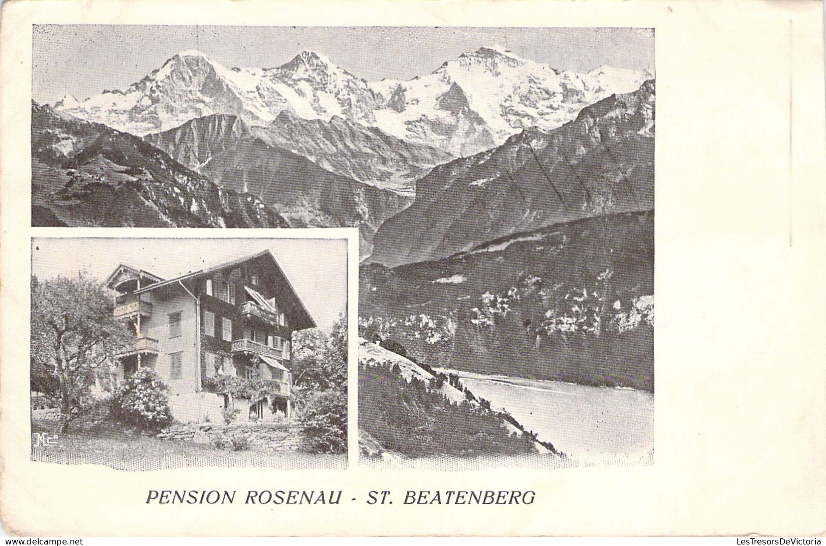 SUISSE - ST BEATENBERG - Pension Rosenau - Carte Postale Ancienne - Beatenberg