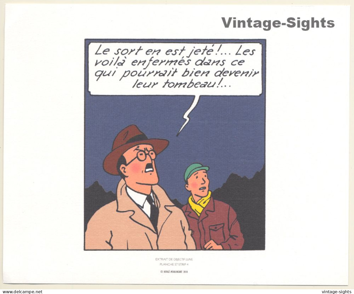 Tintin: Extrait De Objectif Lune *2 (Lithography Hergé Moulinsart 2010) - Sérigraphies & Lithographies