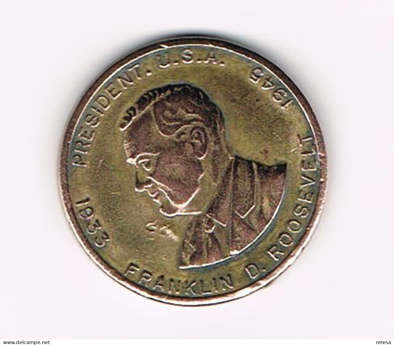 # PENNING  FRANKLIN D.ROOSEVELT 1933 - 1945  PRESIDENT 32 COIN - Pièces écrasées (Elongated Coins)