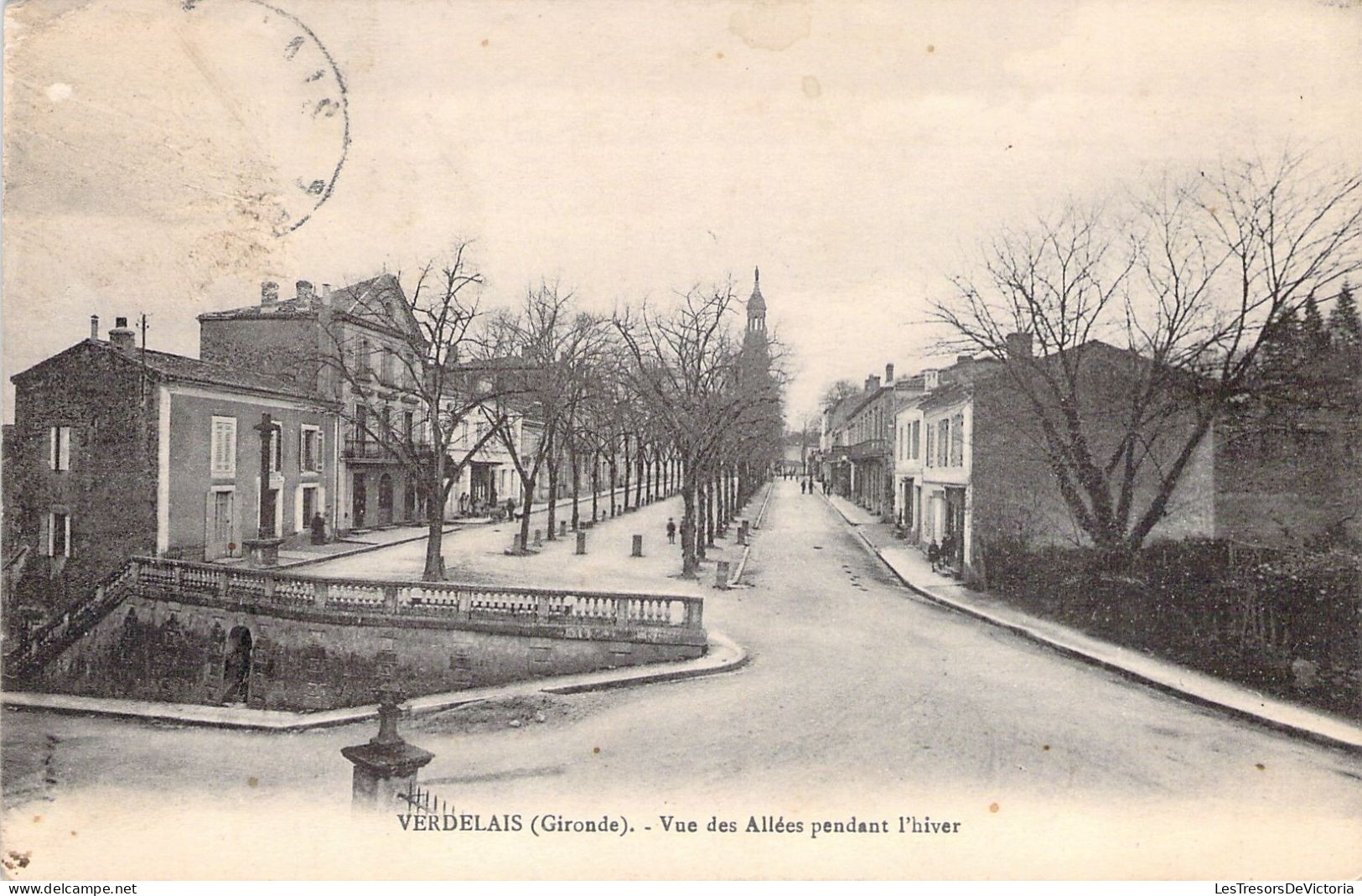 FRANCE - 33 - VERDELAIS - Vue Des Allées Pendant L'Hiver - Carte Postale Ancienne - Verdelais