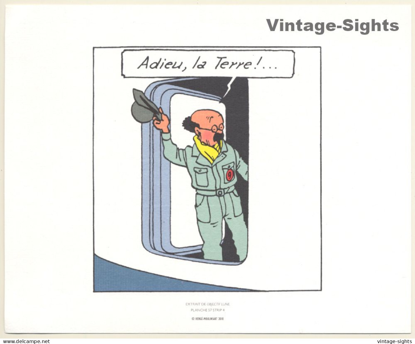 Tintin: Extrait De Objectif Lune *3 (Lithography Hergé Moulinsart 2010) - Serigraphien & Lithographien