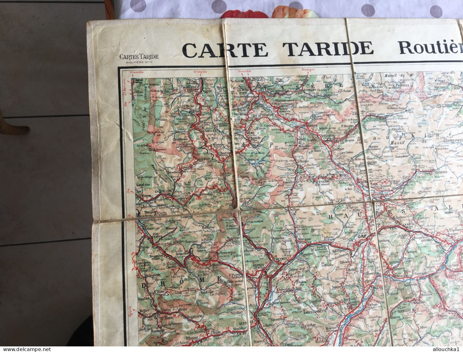 Carte Routière Taride N°17 Provence Basses Alpes De Collectif Format Broché - Livre  Entoilé 1925 ? - Alpes - Pays-de-Savoie