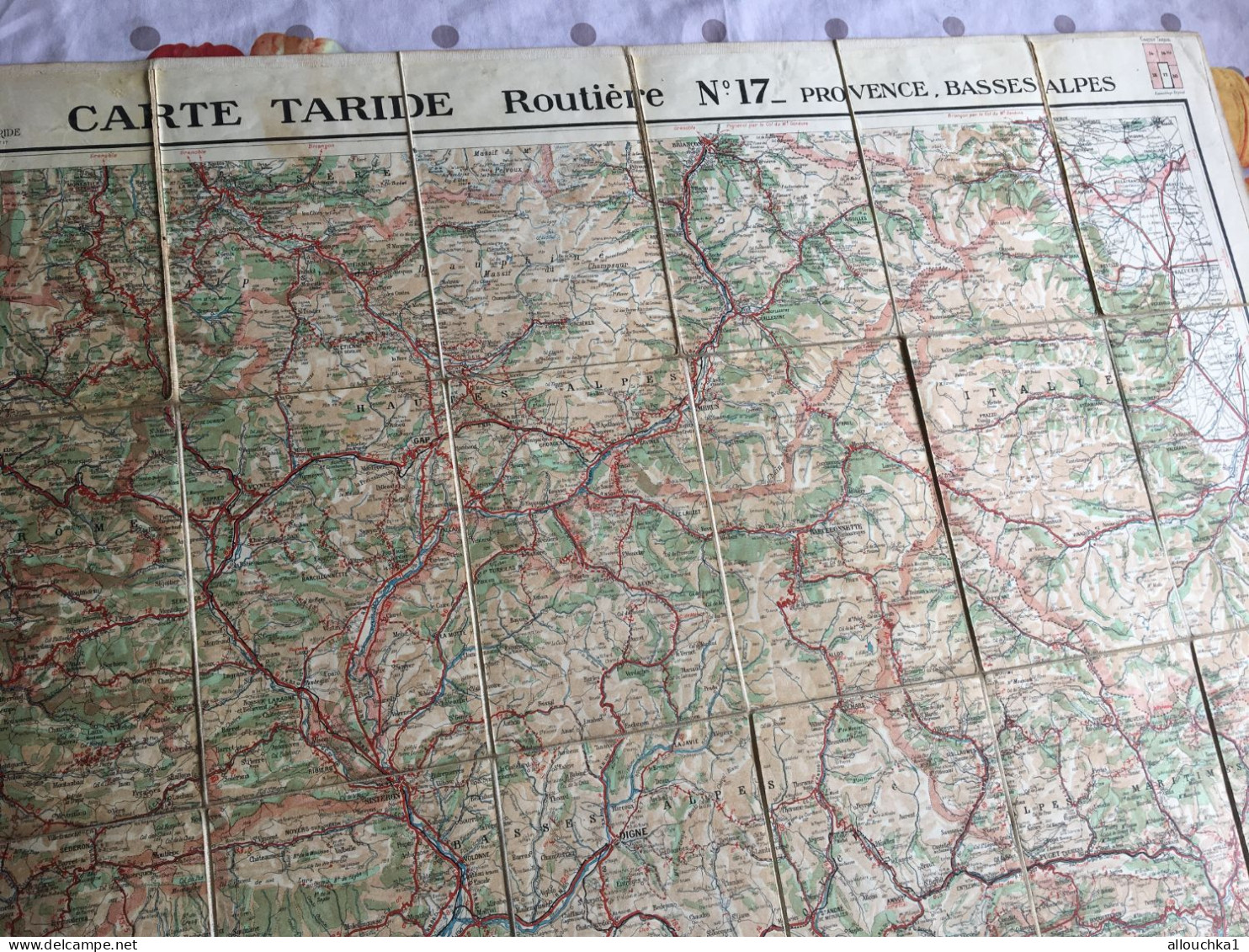 Carte Routière Taride n°17 Provence Basses alpes de collectif format broché - Livre  entoilé 1925 ?