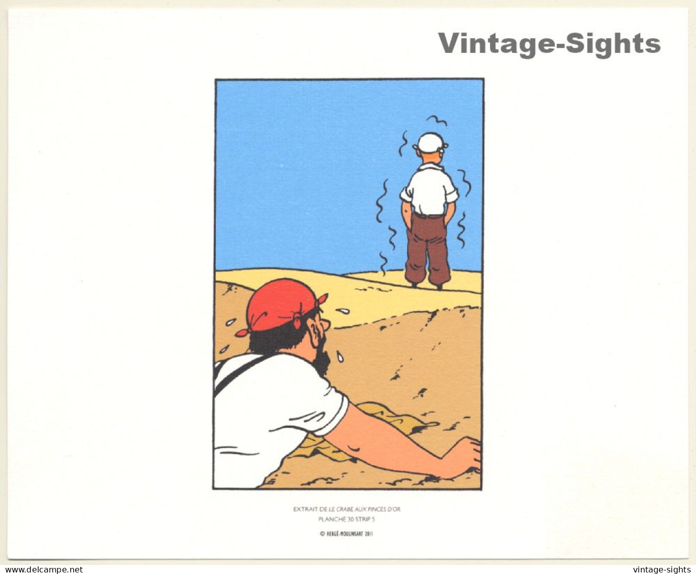 Tintin: Extrait De Le Crabe Aux Pince D'Or *1 (Lithography Hergé Moulinsart 2011) - Serigraphies & Lithographies