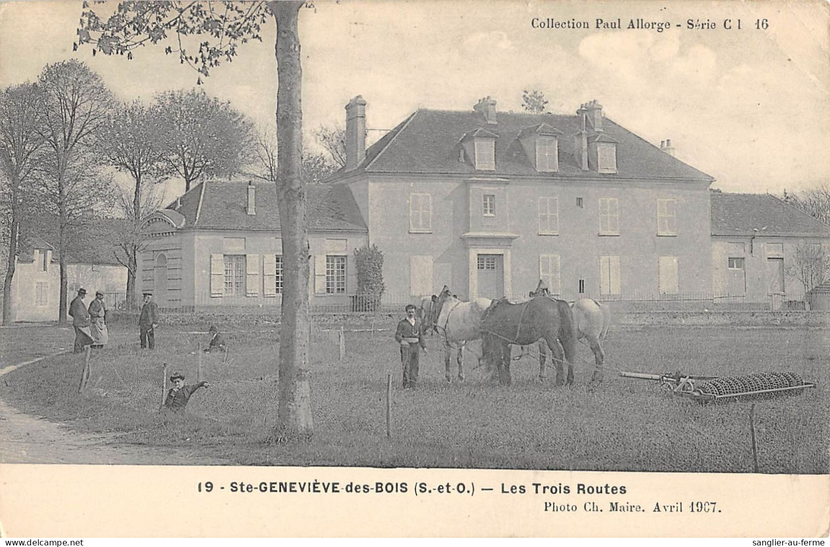 CPA 91 SAINTE GENEVIEVE DES BOIS / LES TROIS ROUTES / SCENE D'AGRICULTURE - Sainte Genevieve Des Bois