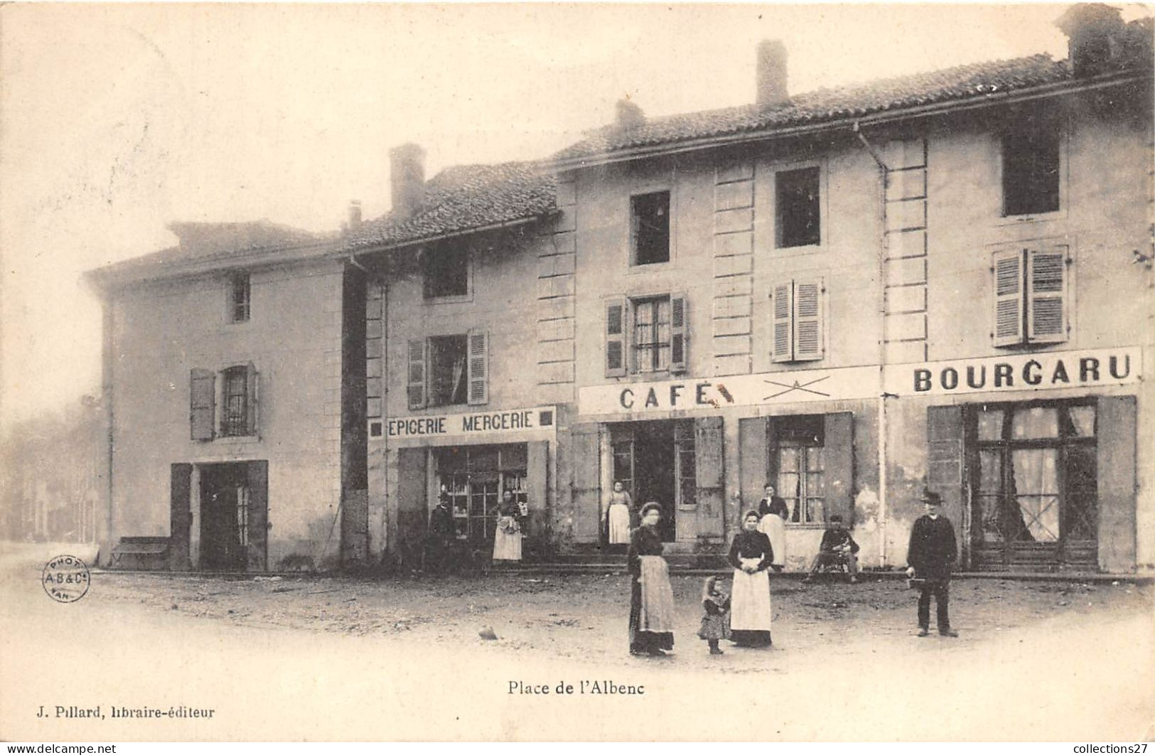 38-L'ALBENC-PLACE DE L'ALBENC-  CAFE BOURGARU - L'Albenc