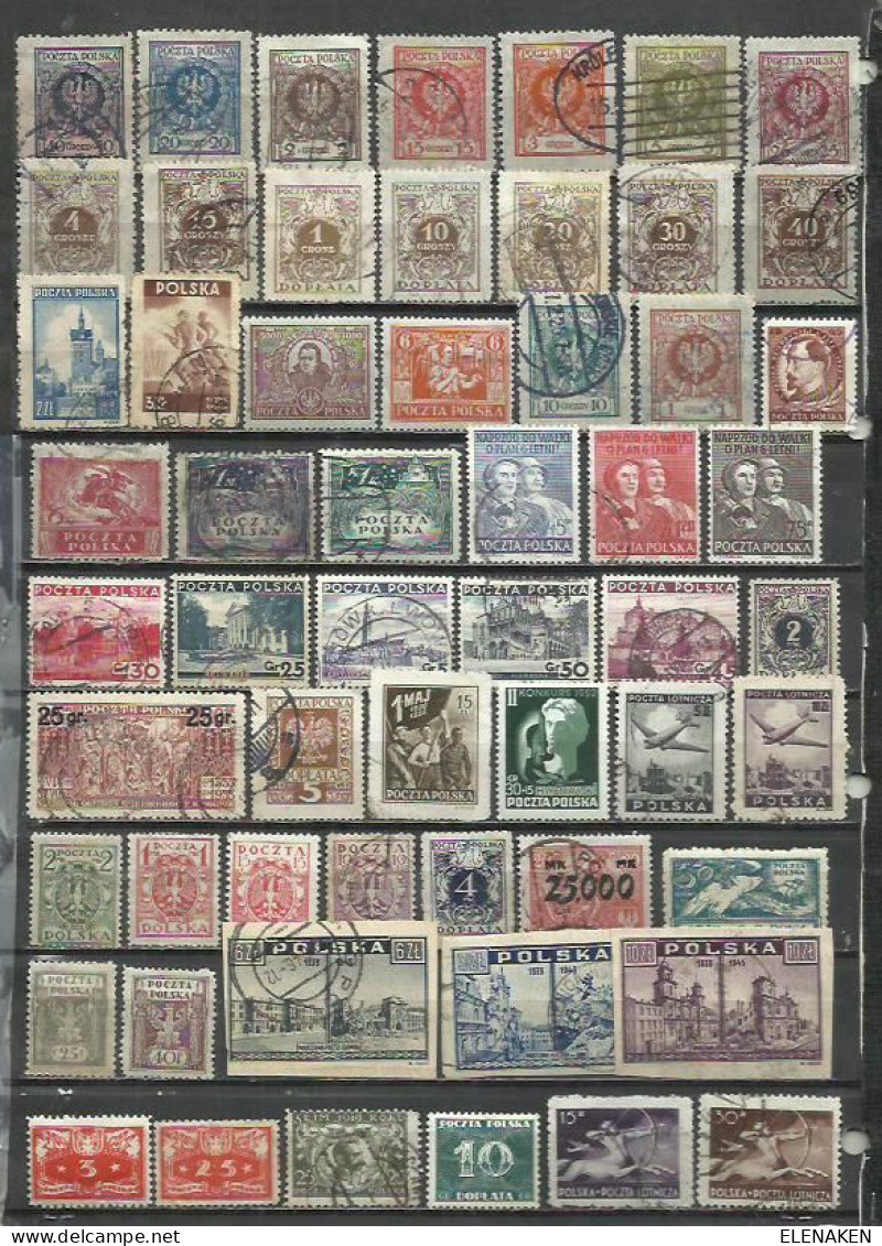 R265B-LOTE SELLOS ANTIGUOS POLONIA,CLASICOS,SIN TASAR,SIN REPETIDOS,IMAGEN REAL. POLAND OLD STAMPS LOT, CLASSIC, - Collections