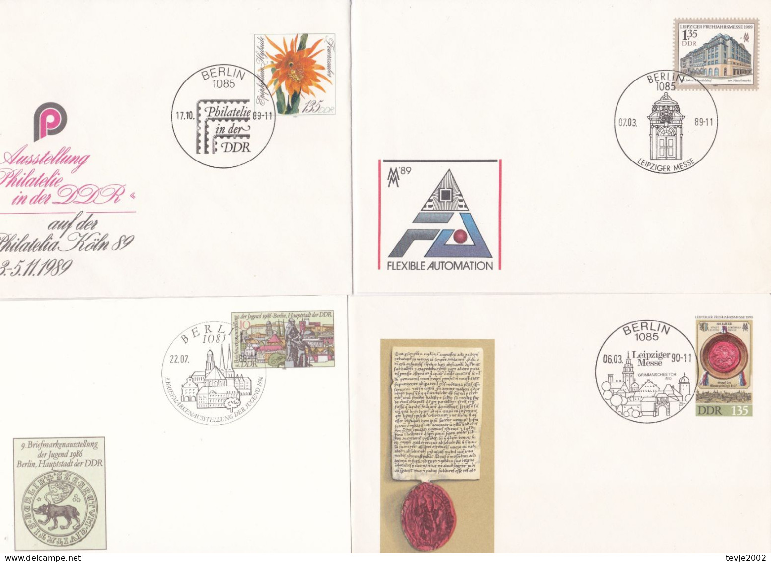 DDR 1986 - 1990 - 33 Stück Ganzsache Postkarte Umschläge  - Gestempelt Used - Alle Abgebildet - Postcards - Used