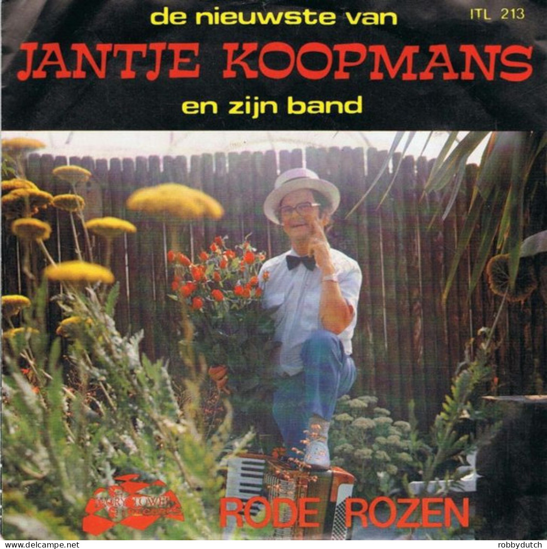 * 7" *  JANTJE KOOPMANS - RODE ROZEN / DEN ECHTE DUIVENBOER (Holland 1984 EX) - Autres - Musique Néerlandaise