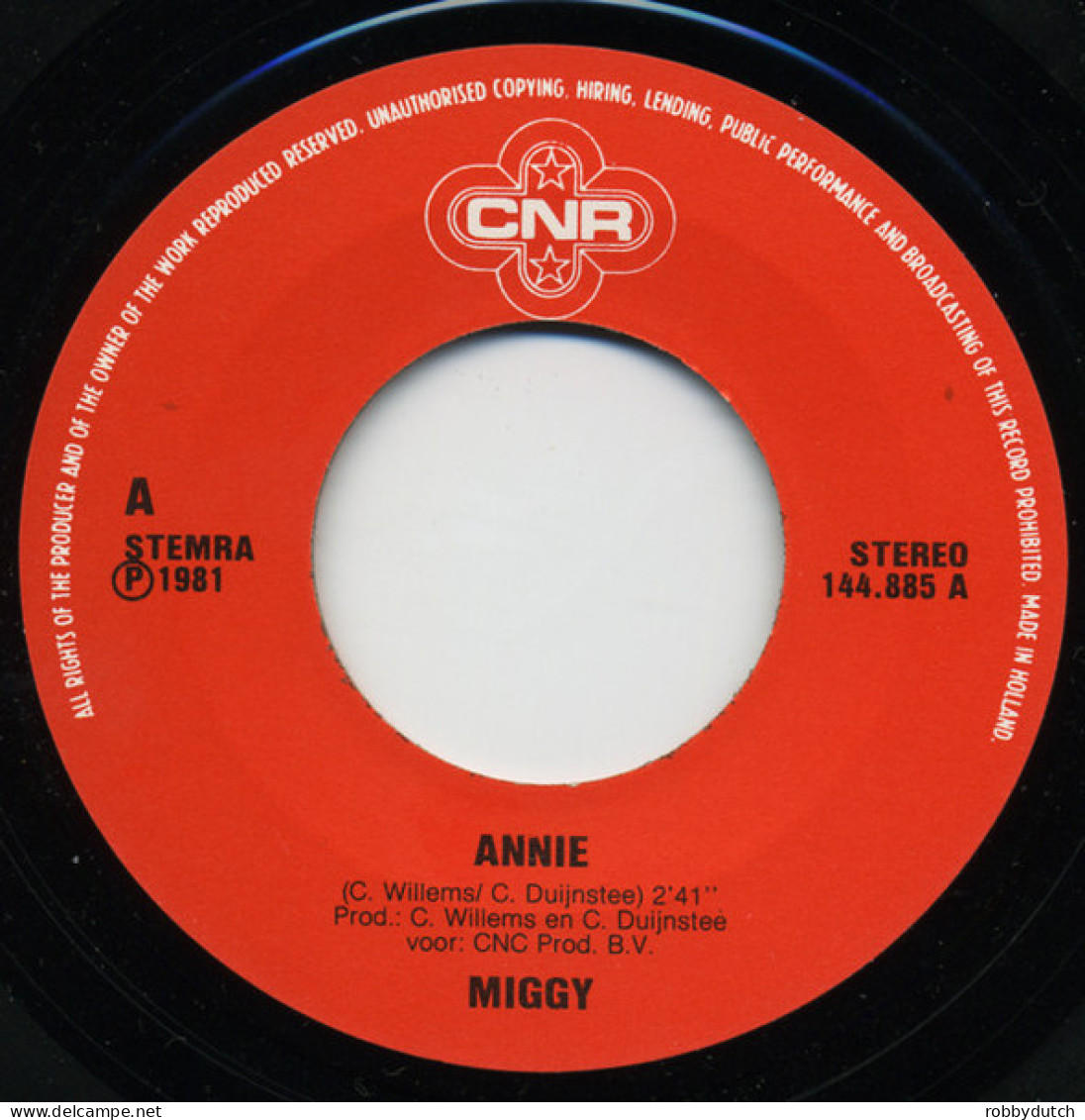 * 7" *  MIGGY - ANNIE (Holland 1981 EX-) - Autres - Musique Néerlandaise