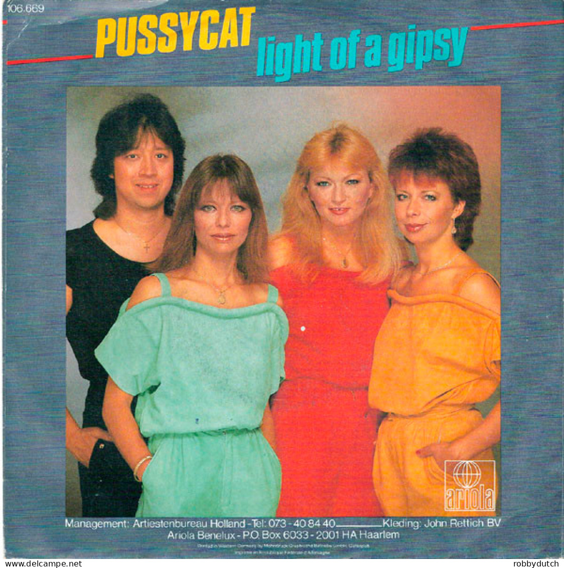 * 7" * PUSSYCAT _ LIGHT OF A GIPSY (Europe 1984) - Country Y Folk