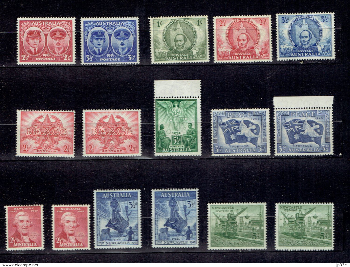 Australia Years 1945/47 : Small Collection Of Unused Stamps (**  MNH - Postal Fresh) - Verzamelingen