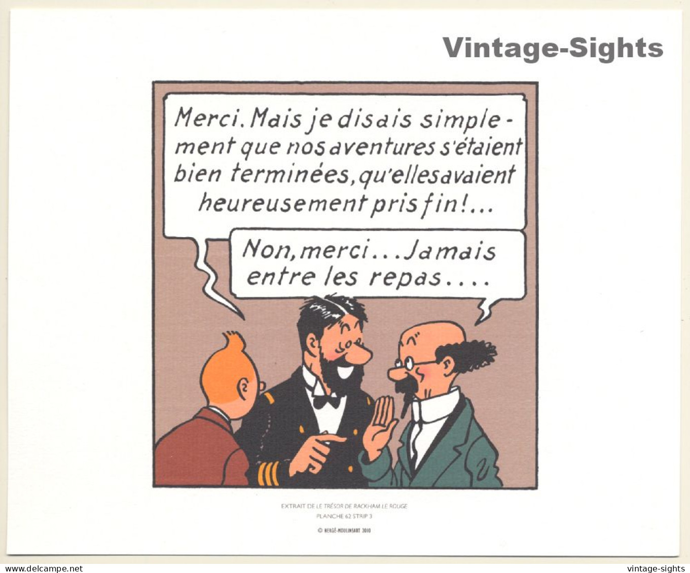Tintin: Extrait De Le Trésor De Rackham Le Rouge *2 (Lithography Hergé Moulinsart 2010) - Serigraphien & Lithographien